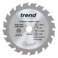 Trend CSB/8520 Craft Saw Blade 85mm X 20T X 10mm Titan £11.38